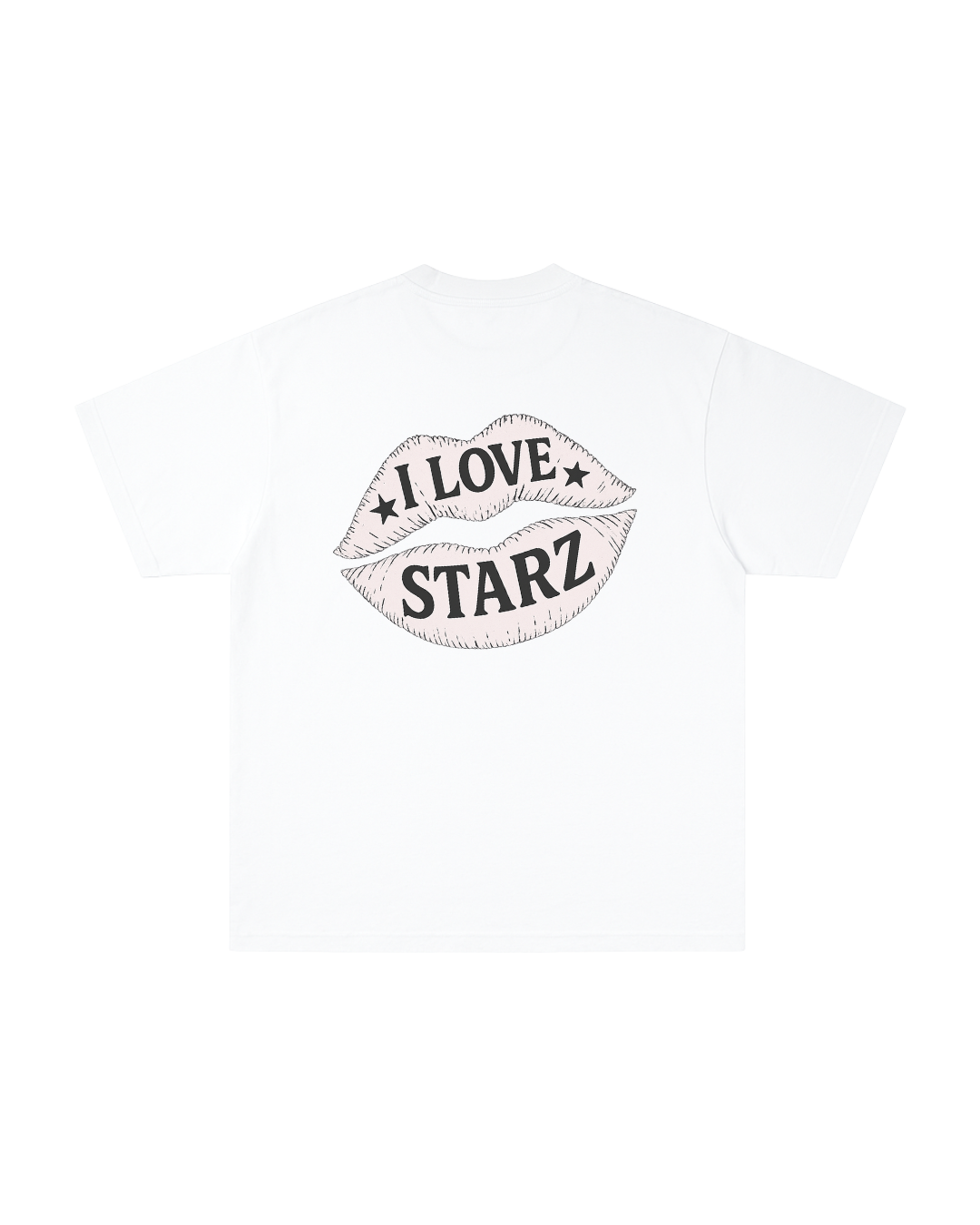 T-shirt "I love Starz" blanc